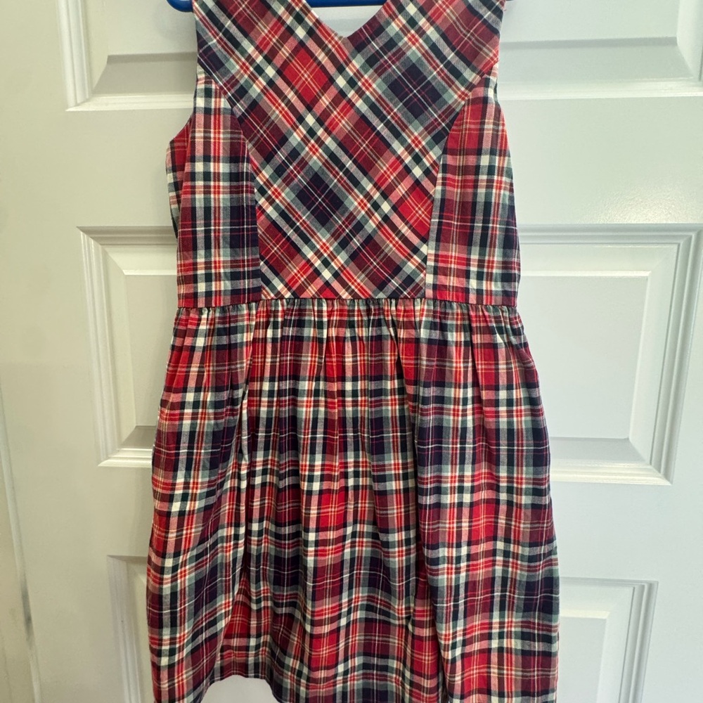 Charming Plaid Kids Dress - Red and Blue